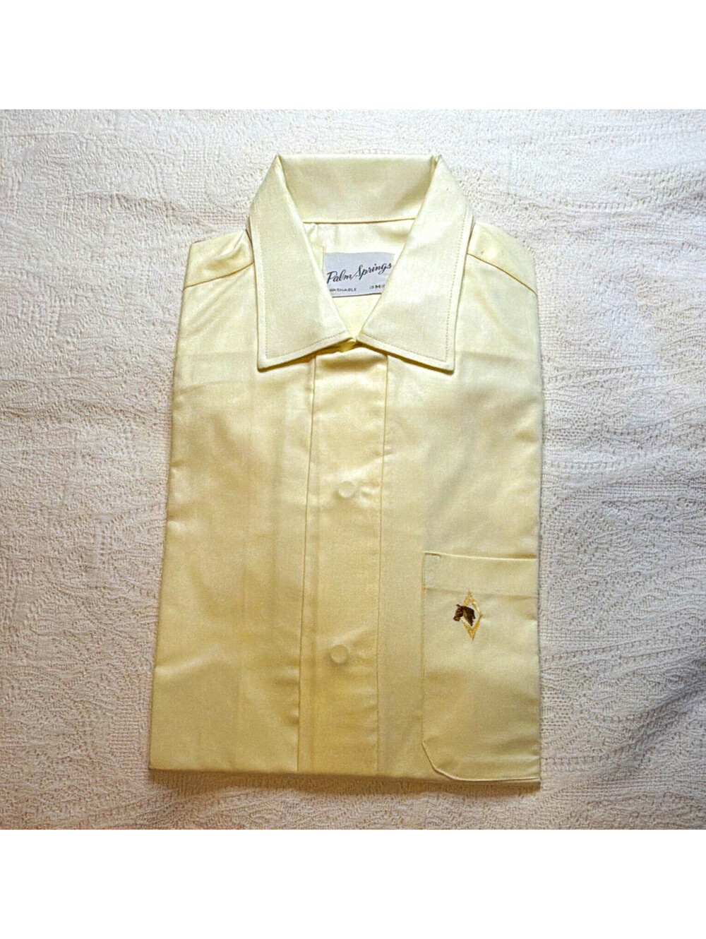 NOS Vintage 50s 60s Palm Springs 100% Rayon Shirt M 15-15.5 Horse Rockabilly